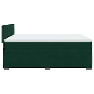 Box spring postel s matrací tmavě zelená 160x200 cm samet - obrázek 7