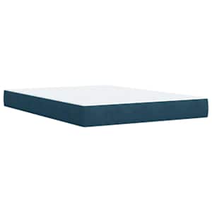 Box spring postel s matrací modrá 160 x 200 cm samet - obrázek 12