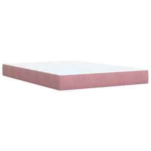 Box spring postel s matrací růžová 160x200 cm samet - obrázek 12