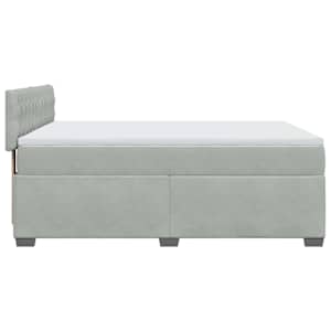 Box spring postel s matrací světle šedá 160x200 cm samet - obrázek 7