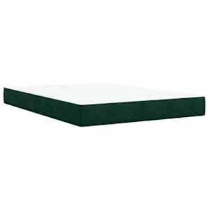 Box spring postel s matrací tmavě zelená 160x200 cm samet - obrázek 12