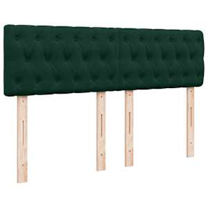 Box spring postel s matrací tmavě zelená 160x200 cm samet - obrázek 9