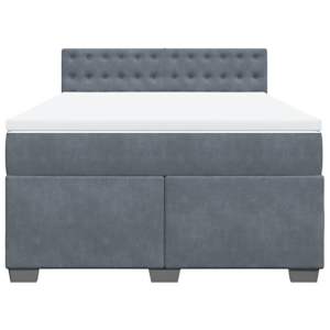 Box spring postel s matrací tmavě šedá 160x200 cm samet - obrázek 6