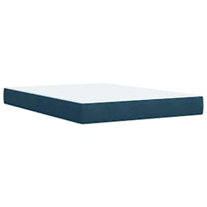 Box spring postel s matrací modrá 160 x 200 cm samet - obrázek 12