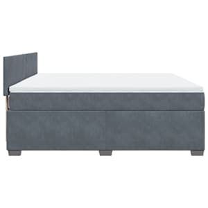 Box spring postel s matrací tmavě šedá 180x200 cm samet - obrázek 7
