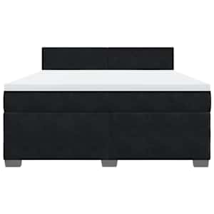 Box spring postel s matrací černá 180x200 cm samet - obrázek 6