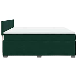 Box spring postel s matrací tmavě zelená 180x200 cm samet - obrázek 7