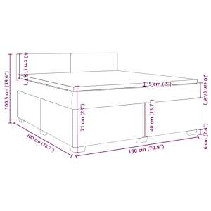 Box spring postel s matrací modrá 180 x 200 cm samet - obrázek 18