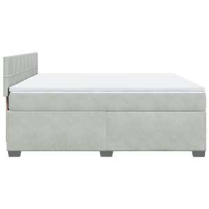 Box spring postel s matrací světle šedá 180x200 cm samet - obrázek 7
