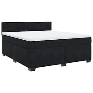 Box spring postel s matrací černá 180x200 cm samet - obrázek 3
