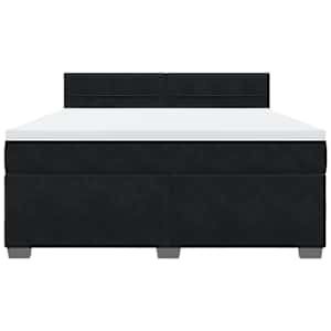 Box spring postel s matrací černá 180x200 cm samet - obrázek 6