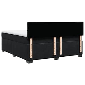 Box spring postel s matrací černá 180x200 cm samet - obrázek 8
