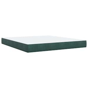 Box spring postel s matrací tmavě zelená 180x200 cm samet - obrázek 12