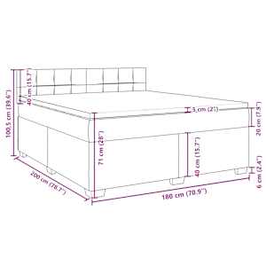 Box spring postel s matrací tmavě zelená 180x200 cm samet - obrázek 18