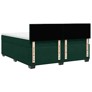 Box spring postel s matrací tmavě zelená 180x200 cm samet - obrázek 8