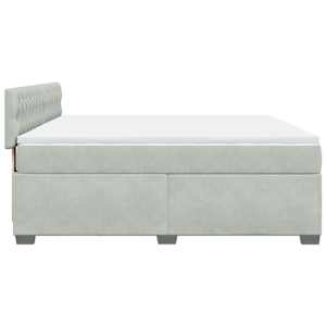 Box spring postel s matrací světle šedá 180x200 cm samet - obrázek 7