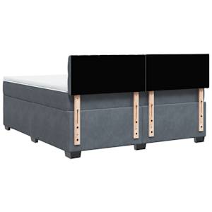 Box spring postel s matrací tmavě šedá 180x200 cm samet - obrázek 8
