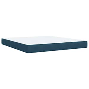 Box spring postel s matrací modrá 180 x 200 cm samet - obrázek 12