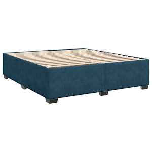 Box spring postel s matrací modrá 180 x 200 cm samet - obrázek 10