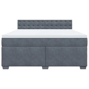 Box spring postel s matrací tmavě šedá 180x200 cm samet - obrázek 6