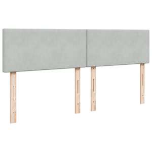 Box spring postel s matrací světle šedá 200x200 cm samet - obrázek 9