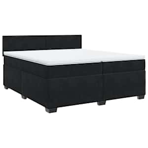 Box spring postel s matrací černá 200x200 cm samet - obrázek 3