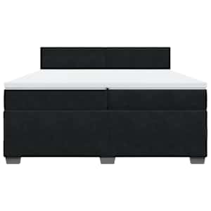 Box spring postel s matrací černá 200x200 cm samet - obrázek 6