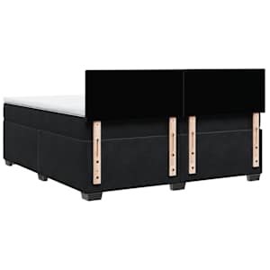 Box spring postel s matrací černá 200x200 cm samet - obrázek 8