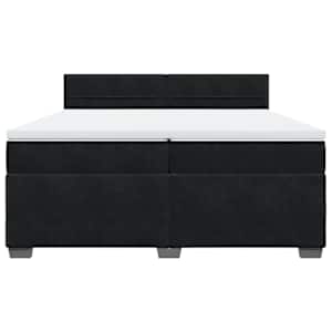 Box spring postel s matrací černá 200x200 cm samet - obrázek 6