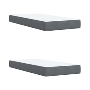 Box spring postel s matrací tmavě šedá 200x200 cm samet - obrázek 12