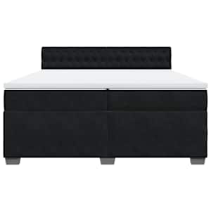 Box spring postel s matrací černá 200x200 cm samet - obrázek 6