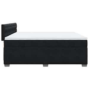 Box spring postel s matrací černá 200x200 cm samet - obrázek 7