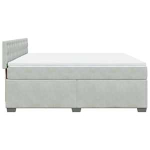 Box spring postel s matrací světle šedá 200x200 cm samet - obrázek 7