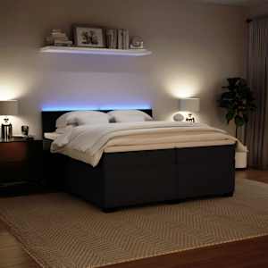 Box spring postel s matrací tmavě šedá 200x200 cm samet - obrázek 4
