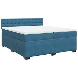 vidaXL &Kappa;&rho;&epsilon;&beta;ά&tau;&iota; Boxspring &mu;&epsilon; &Sigma;&tau;&rho;ώ&mu;&alpha; &Mu;&pi;&lambda;&epsilon; 200x200 &epsilon;&kappa;. &Beta;&epsilon;&lambda;&omicron;ύ&delta;&iota;&nu;&omicron;