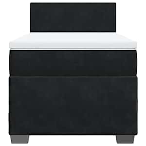 Box spring postel s matrací černá Single samet - obrázek 6