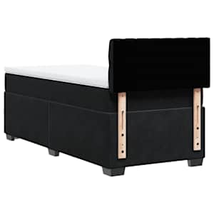 Box spring postel s matrací černá Single samet - obrázek 8