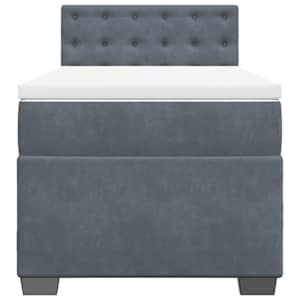 Box spring postel s matrací tmavě šedá Single samet - obrázek 6