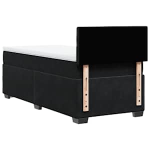 Box spring postel s matrací černá Single samet - obrázek 8