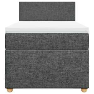 Box spring postel s matrací tmavě šedá 80 x 200 cm textil - obrázek 6