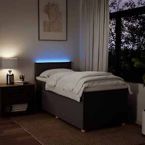 Box spring postel s matrací tmavě hnědá 80x200 cm textil - obrázek 5