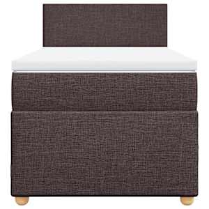 Box spring postel s matrací tmavě hnědá 80x200 cm textil - obrázek 6