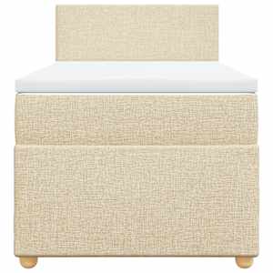 Box spring postel s matrací krémová 80 x 200 cm textil - obrázek 6