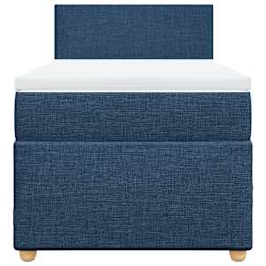 Box spring postel s matrací modrá 80x200 cm textil - obrázek 6