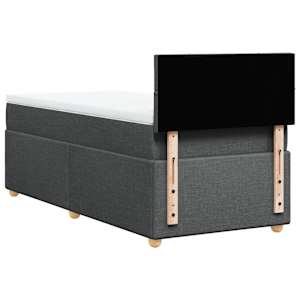 Box spring postel s matrací tmavě šedá 80 x 200 cm textil - obrázek 8