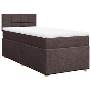 Box spring postel s matrací tmavě hnědá 80x200 cm textil - obrázek 3