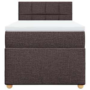 Box spring postel s matrací tmavě hnědá 80x200 cm textil - obrázek 6