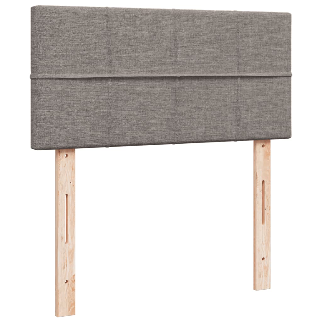 Box spring postel s matrací taupe 80x200 cm textil - obrázek 12