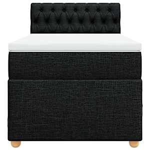 Box spring postel s matrací černá 80 x 200 cm textil - obrázek 6