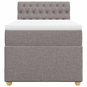 Box spring postel s matrací taupe 80x200 cm textil - obrázek 6